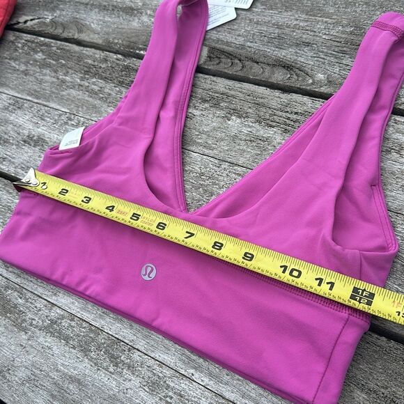 Lululemon Align V-Neck Bra Light Support, A/B Cup pow pink tone size 6 NWT - Picture 6 of 8